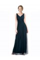 Blue V-Neck Sleeveless A-Line Bridesmaid Dress Townsville