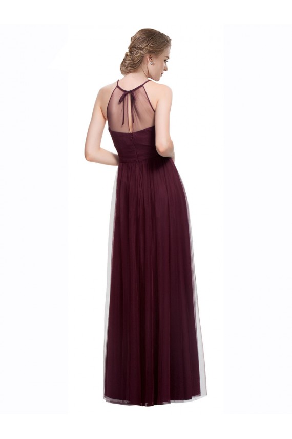 Red Sweetheart Sleeveless Tulle A-Line Bridesmaid Dress Townsville