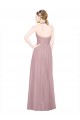 V-Neck Sleeveless Low Back A-Line Bridesmaid Gown Townsville
