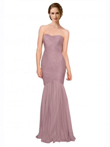 Strapless Sleeveless Mermaid Bridesmaid Dress Townsville
