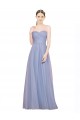 Light Sky Blue Strapless Sleeveless Low Back Tulle A-Line Formal Dress / Bridesmaid Dress Townsville