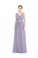 Lilac V-Neck Sleeveless V-Back A-Line Bridesmaid Dress Townsville