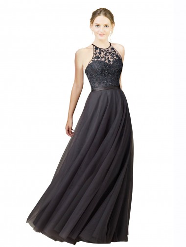 Slate Grey Sweetheart Sleeveless Open Back A-Line Bridesmaid Dress Townsville
