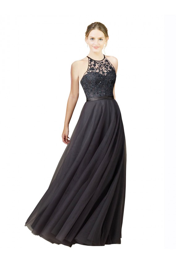 Slate Grey Sweetheart Sleeveless Open Back A-Line Bridesmaid Dress Townsville