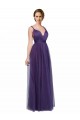 Purple Bateau Neck Sleeveless Low Back A-Line Bridesmaid Dress Townsville
