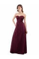 Burgundy Strapless Sleeveless Low Back A-Line Bridesmaid Dress Townsville