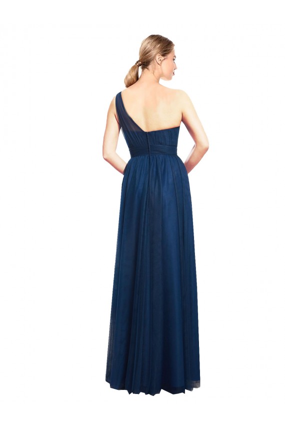Black One Shoulder Sleeveless A-Line Bridesmaid Dress / Evening Dress Townsville