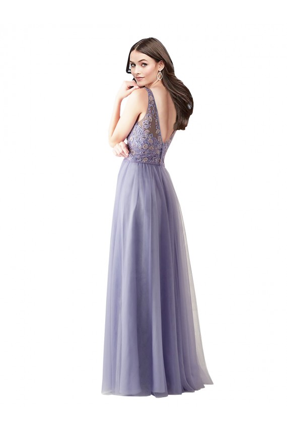 Sweetheart Sleeveless V-Back Tulle & Lace A-Line Formal Dress / Bridesmaid Dress Townsville