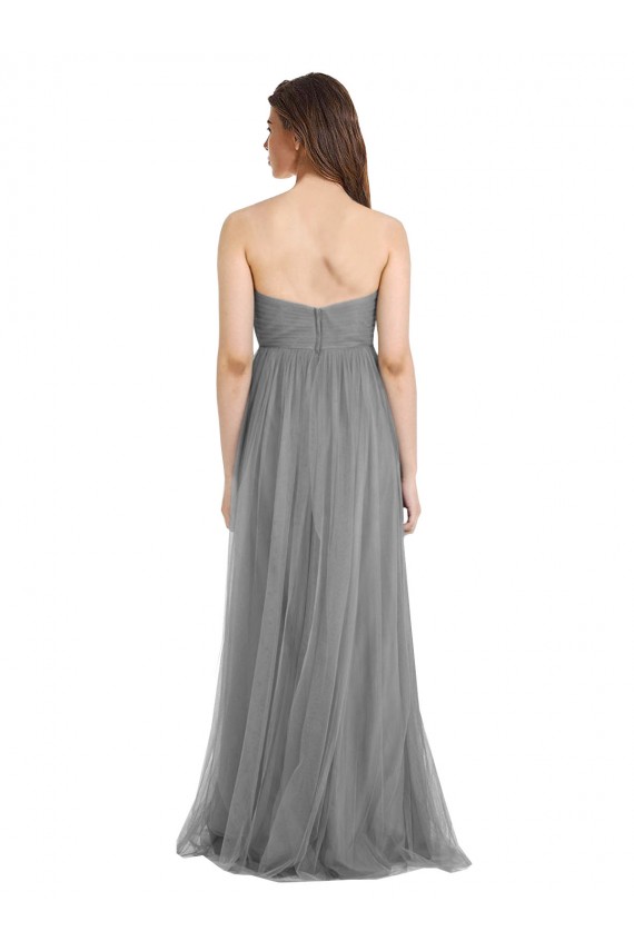 Slate Grey Sweetheart Sleeveless A-Line Bridesmaid Gown Townsville