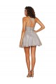 Silver Halter Neck Sleeveless Open Back A-Line Bridesmaid Dress Townsville