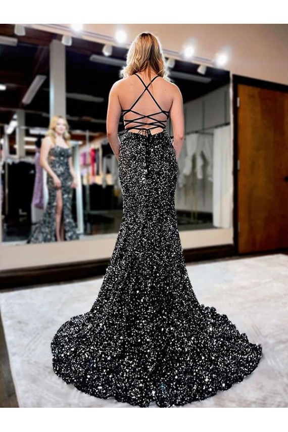 Spaghetti Straps Sleeveless Sheath Prom Dress Townsville