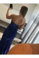Fuchsia Strapless Sleeveless Sheath Prom Dress Townsville