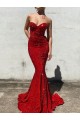 Burgundy Sweetheart Sleeveless Mermaid Prom Dress / Evening Gown Townsville