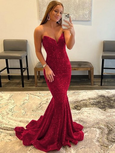 Burgundy Sweetheart Sleeveless Sheath Prom Dress Townsville