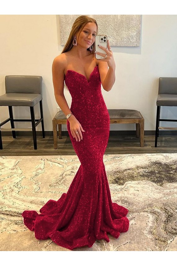 Burgundy Sweetheart Sleeveless Sheath Prom Dress Townsville