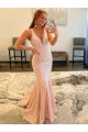 V-Neck Sleeveless Sheath Evening Dress Townsville