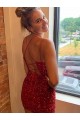 Royal Blue V-Neck Sleeveless Sheath Evening Gown Townsville