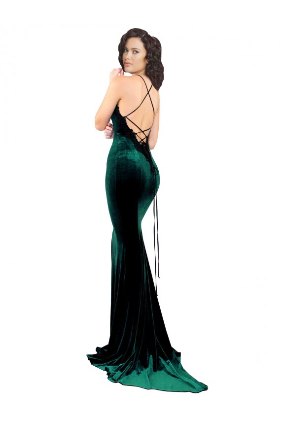 Dark Green High Neck Sleeveless Open Back Mermaid Formal Evening Gown / Prom Dress / Bridesmaid Dress Townsville