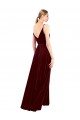 Burgundy V-Neck Sleeveless V-Back A-Line Bridesmaid Dress / Evening Dress Townsville