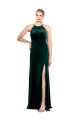 Dark Green Jewel Neck Sleeveless Keyhole Back A-Line Prom Dress / Bridesmaid Dress Townsville