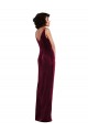 Burgundy V-Neck Sleeveless Sheath Semi Formal Evening Dress / Prom Dress / Bridesmaid Dress Townsville