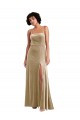 Champagne Square Neck Sleeveless Low Back A-Line Formal Evening Gown / Prom Dress / Bridesmaid Dress Townsville