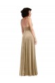 Champagne Square Neck Sleeveless Low Back A-Line Formal Evening Gown / Prom Dress / Bridesmaid Dress Townsville