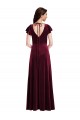 Burgundy V-Neck Flutter Sleeves A-Line Semi Formal Evening Dress / Prom Dress / Bridesmaid Dress Townsville
