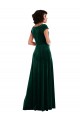 Dark Green Cowl Neck Cap Sleeves A-Line Black Tie Evening Gown / Prom Dress / Bridesmaid Dress Townsville