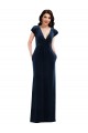 Dark Navy V-Neck Flutter Sleeves A-Line Formal Dress / Bridesmaid Dress Townsville