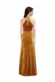 Gold High Neck Sleeveless Keyhole Back Trumpet Semi Formal Evening Dress / Prom Dress / Bridesmaid Dress Townsville