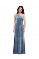 Dusty Blue Off the Shoulder Sleeveless A-Line Bridesmaid Dress / Evening Dress Townsville