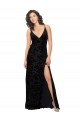 Black V-Neck Sleeveless Open Back Sheath Bridesmaid Dress Townsville
