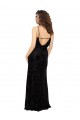 Black V-Neck Sleeveless Open Back Sheath Bridesmaid Dress Townsville