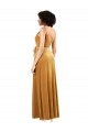 Gold V-Neck Sleeveless V-Back Column Black Tie Evening Gown / Prom Dress / Bridesmaid Dress Townsville