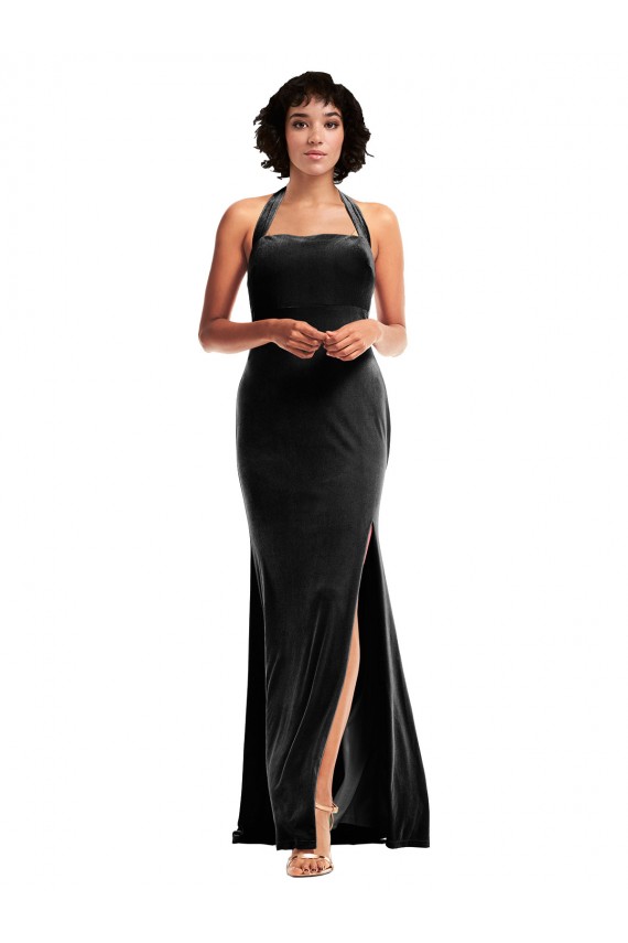 Black Halter Neck Sleeveless Low Back Mermaid Formal Evening Gown / Prom Dress / Bridesmaid Dress Townsville