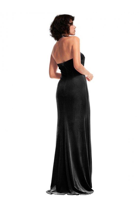 Black Halter Neck Sleeveless Low Back Mermaid Formal Evening Gown / Prom Dress / Bridesmaid Dress Townsville