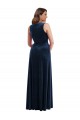 Dark Navy V-Neck Sleeveless Sheath Formal Plus Size Evening Gown / Prom Dress / Bridesmaid Dress Townsville