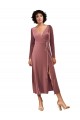 Cinnamon Rose V-Neck Long Sleeves A-Line Black Tie Prom Dress / Bridesmaid Dress Townsville
