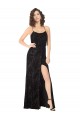 Black Cowl Neck Sleeveless Open Back A-Line Bridesmaid Dress Townsville