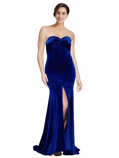 Royal Blue Strapless Sleeveless Low Back Mermaid Formal Evening Gown / Prom Dress / Bridesmaid Dress Townsville