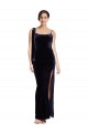 Dark Navy Square Neck Sleeveless Low Back Sheath Formal Evening Gown / Prom Dress / Bridesmaid Dress Townsville