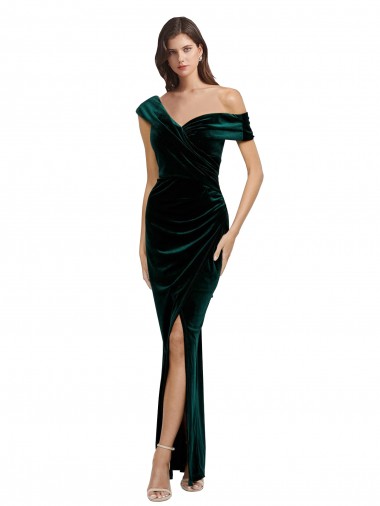 Dark Green Sweetheart Sleeveless Sheath High Low Evening Gown / Prom Dress / Bridesmaid Dress Townsville