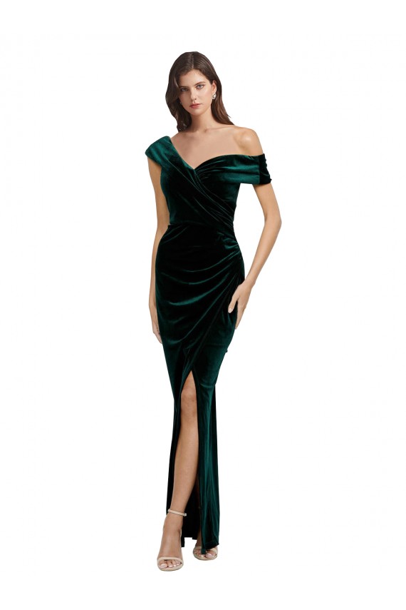 Dark Green Sweetheart Sleeveless Sheath High Low Evening Gown / Prom Dress / Bridesmaid Dress Townsville