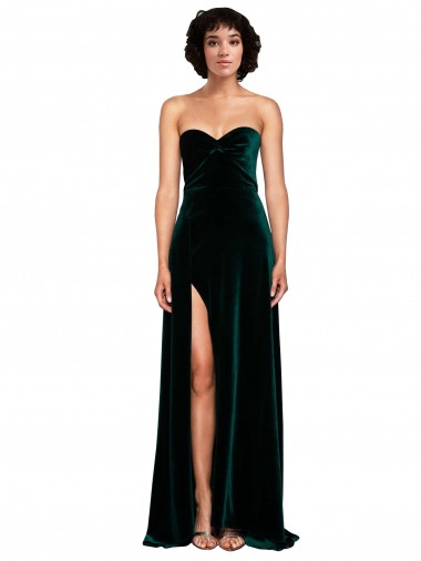 Dark Green Sweetheart Sleeveless Low Back A-Line Semi Formal Evening Dress / Prom Dress / Bridesmaid Dress Townsville